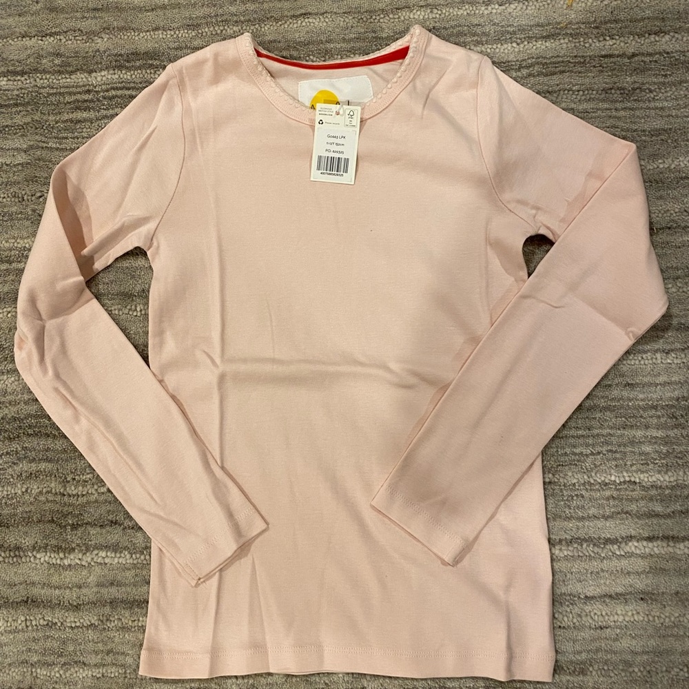 NWT Boden Rosebud long sleeve shirt. Pink. Size 11-12Y